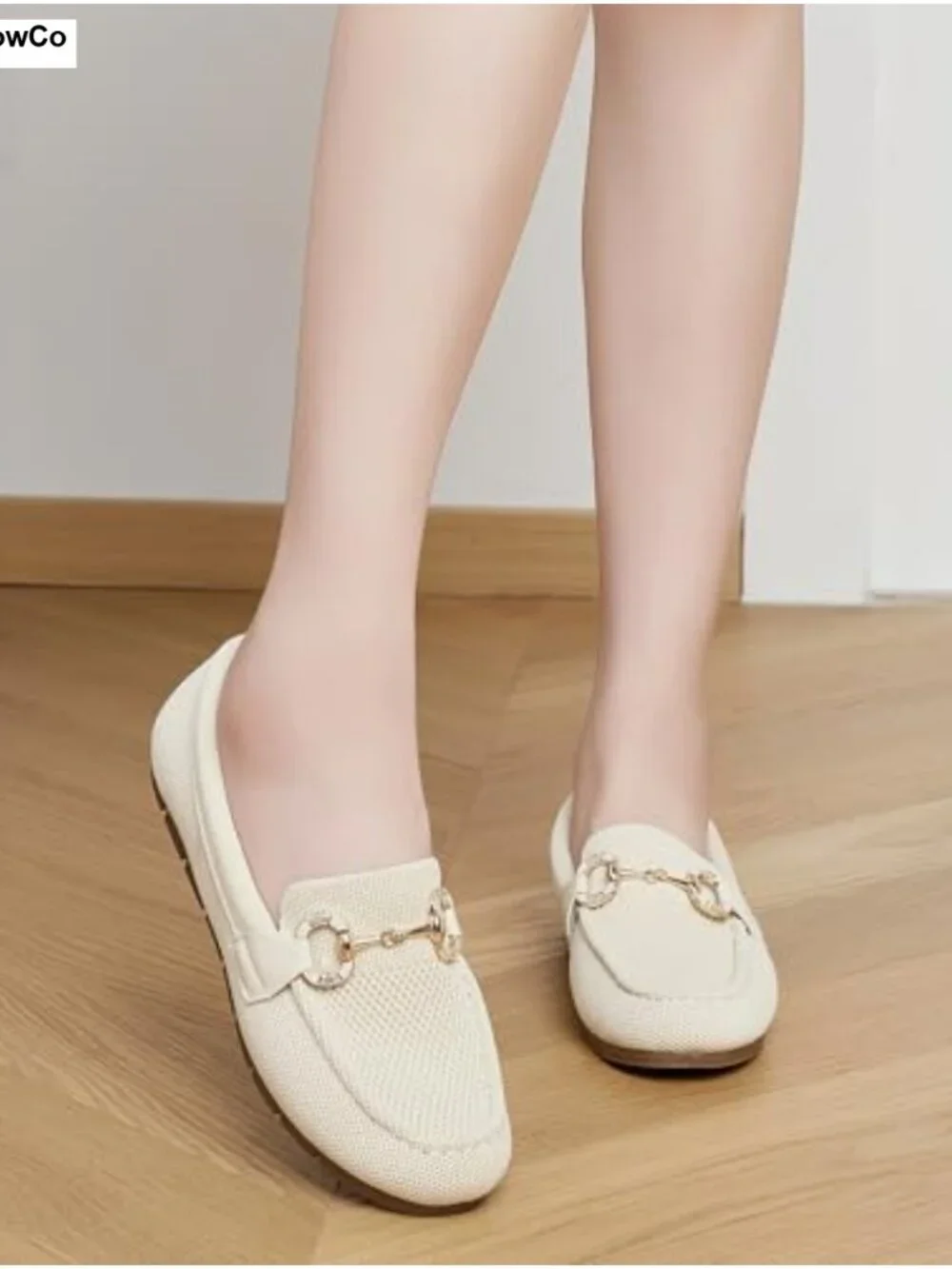 Women's Knit Slip On Loafers Memory Foam Arch Support Breathable Mesh Work